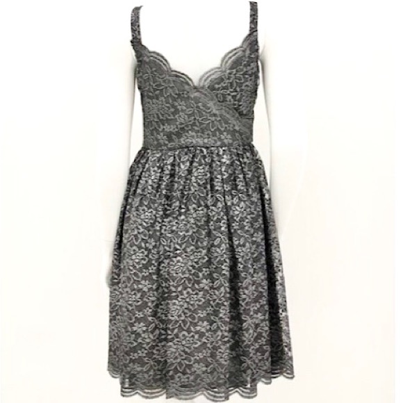 ❤️ Anna Sui Metallic Lace Cocktail Dress - Picture 2 of 6